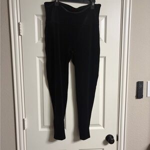 3x Spanx Black Velvet Leggings